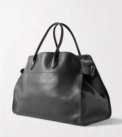 Tote Tote Bag Shoulder Genuine Cowhide Suede Lychee Pattern Commuter Large Capacity