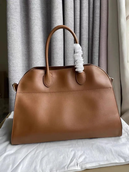 Tote Tote Bag Shoulder Genuine Cowhide Suede Lychee Pattern Commuter Large Capacity