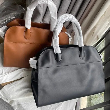 Tote Tote Bag Shoulder Genuine Cowhide Suede Lychee Pattern Commuter Large Capacity