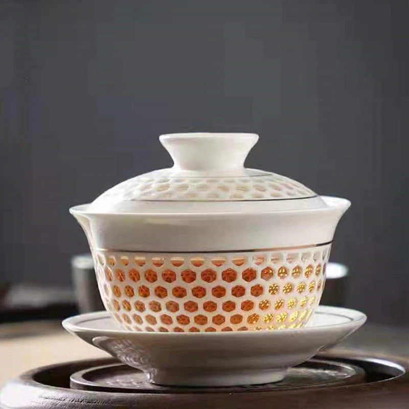 Tradition Chinese Tea Sets Ceramic Gaiwan Teacup Suit Tea Ceremony Supplies Customized Tea Infuser Handmade Teaware Gifts