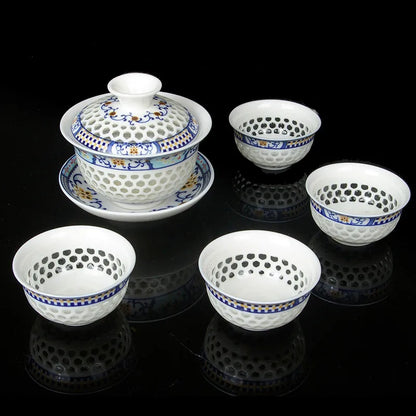 Tradition Chinese Tea Sets Ceramic Gaiwan Teacup Suit Tea Ceremony Supplies Customized Tea Infuser Handmade Teaware Gifts
