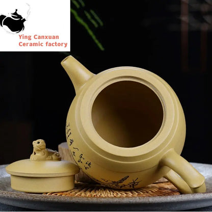 Tradition Yixing Purple Clay Tea Pot Handmade Filter Beauty Kettle Raw Ore Zisha Teapot Chinese Tea Set Accessories 310ml