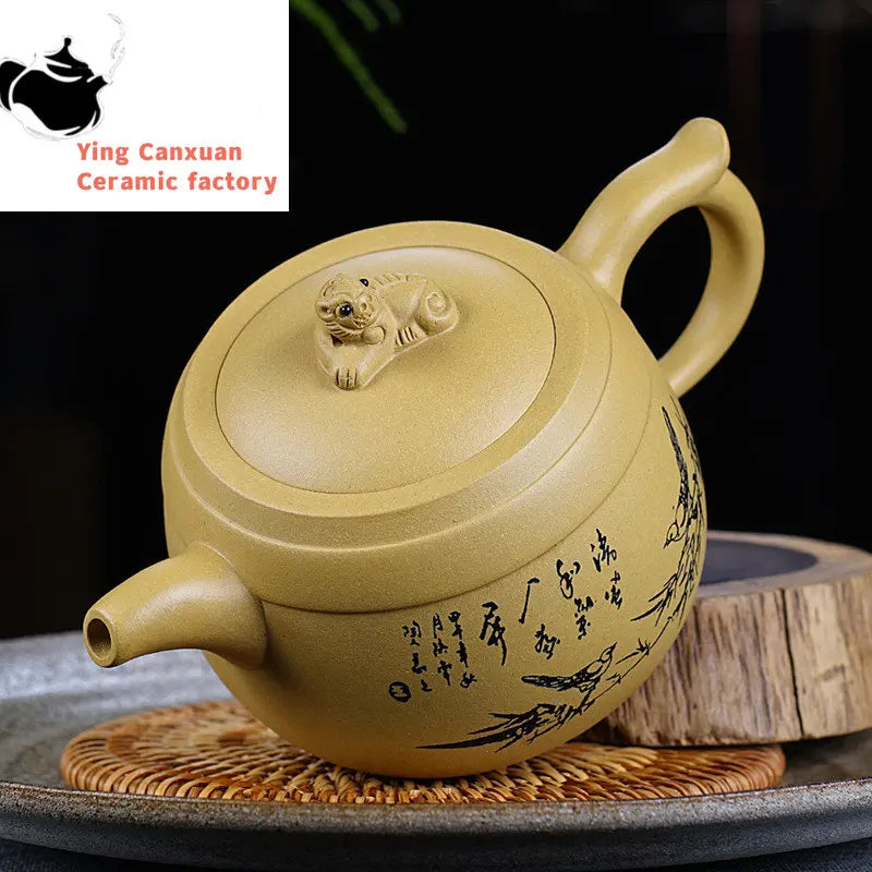 Tradition Yixing Purple Clay Tea Pot Handmade Filter Beauty Kettle Raw Ore Zisha Teapot Chinese Tea Set Accessories 310ml