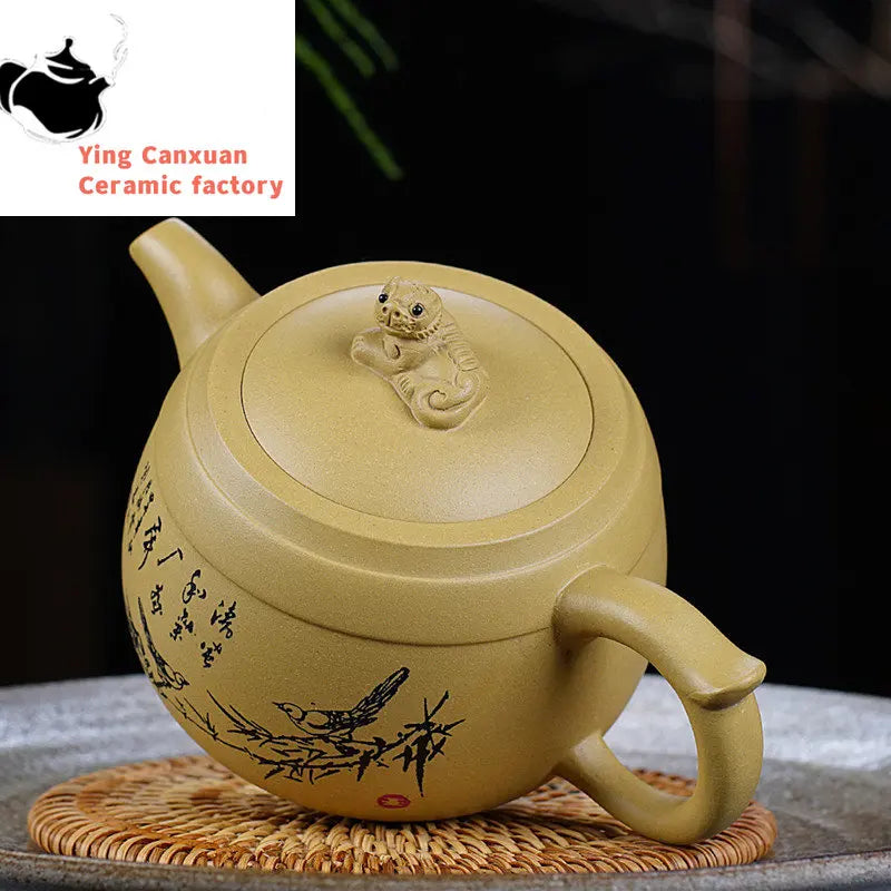 Tradition Yixing Purple Clay Tea Pot Handmade Filter Beauty Kettle Raw Ore Zisha Teapot Chinese Tea Set Accessories 310ml