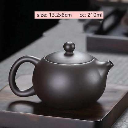 Tradition Yixing Purple Clay Tea Pot Raw Ore Black Mud Ball Hole Filter Kettle Chinese Zisha Tea Set Customized Beauty Teapot