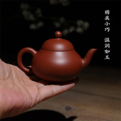 Tradition Yixing Purple Clay Tea Pot Raw Ore Dahongpao Portable Kettle Handmade Filter Beauty Tea Maker Tea Set Gift 130ml
