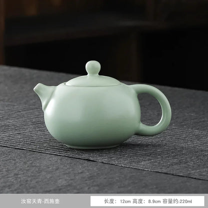 Traditional Ceramic Xishi Teapot Chinese Pottery Clay Pots Chinese Handmade Teaware Kung Fu Tea Pot Set Tea Ceremony