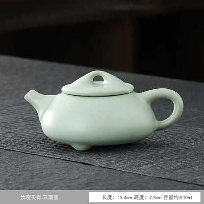 Traditional Ceramic Xishi Teapot Chinese Pottery Clay Pots Chinese Handmade Teaware Kung Fu Tea Pot Set Tea Ceremony