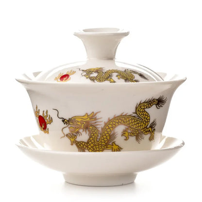 Traditional Chinese Elegant Gaiwan Tea Cups Ceramic Tea Tureen Lid Bowl Saucer Kung Fu Tea Cup Drop Shipping