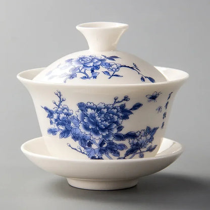 Traditional Chinese Teaset Gaiwan Tea Cups 120ml Ceramic Zisha Tea Tureen Lid Bowl Saucer Kung Fu Tea Cup Drop Shipping
