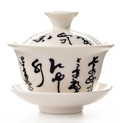 Traditional Chinese Teaset Gaiwan Tea Cups 120ml Ceramic Zisha Tea Tureen Lid Bowl Saucer Kung Fu Tea Cup Drop Shipping