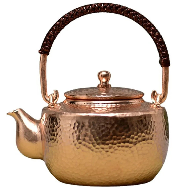 Traditional Hand-painted Chinese Teapot, Handmade Hot Water Kettle, Copper Burn Kettle, Kongfu Tea Set