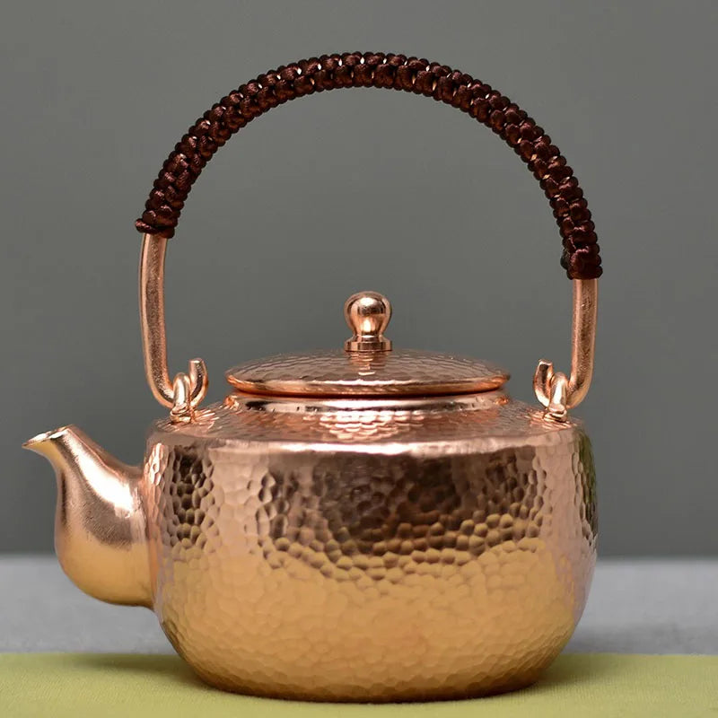 Traditional Hand-painted Chinese Teapot, Handmade Hot Water Kettle, Copper Burn Kettle, Kongfu Tea Set