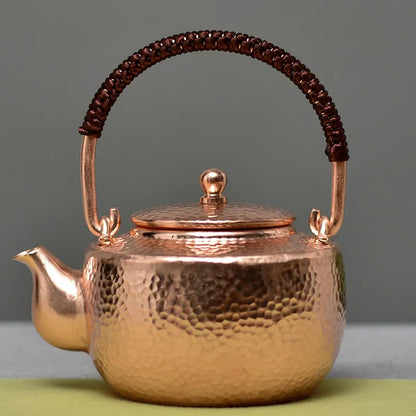 Traditional Hand-painted Chinese Teapot, Handmade Hot Water Kettle, Copper Burn Kettle, Kongfu Tea Set