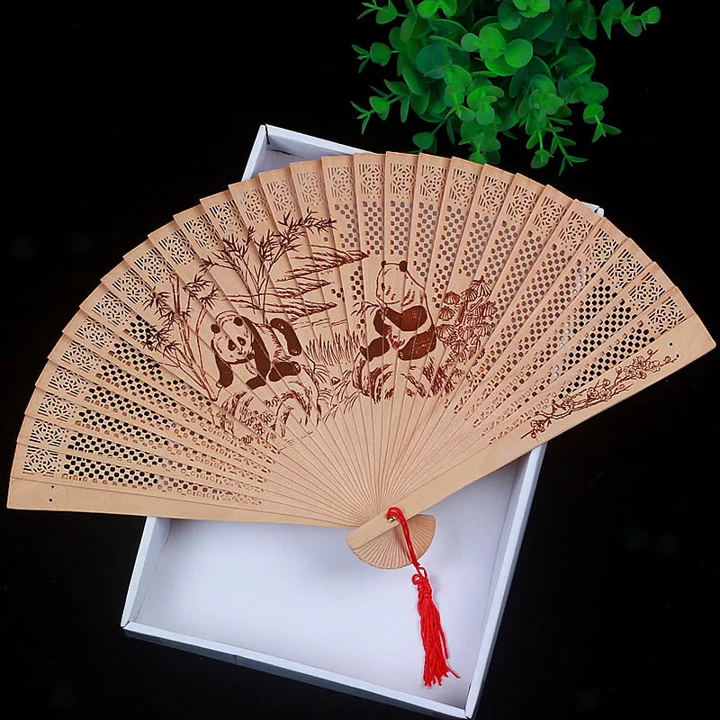 Traditional Sandalwood Fan for Women, Antique Folding Fan, Classic Chinese Cheongsam, Suzhou Women's