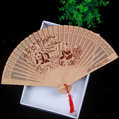 Traditional Sandalwood Fan for Women, Antique Folding Fan, Classic Chinese Cheongsam, Suzhou Women's