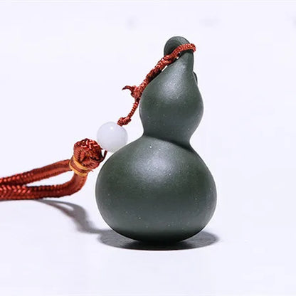 Traditional Yixing Purple Clay Tea Pet Desktop Gourd Model Auspicious Ornaments Handmade Sculpture Tea Figurine Art Decoration