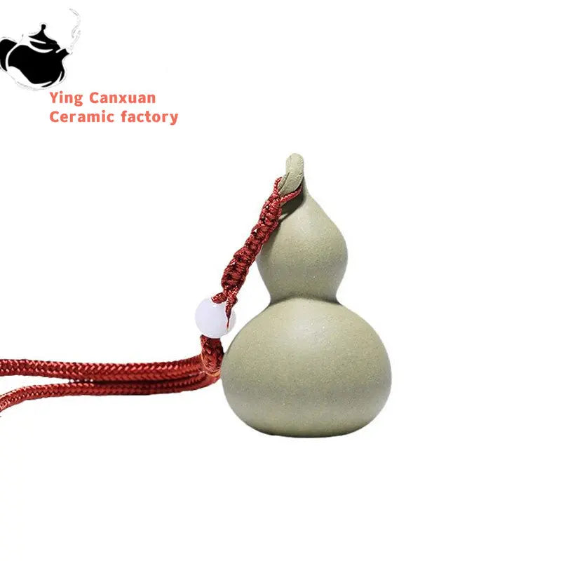 Traditional Yixing Purple Clay Tea Pet Desktop Gourd Model Auspicious Ornaments Handmade Sculpture Tea Figurine Art Decoration