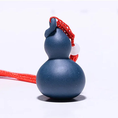 Traditional Yixing Purple Clay Tea Pet Desktop Gourd Model Auspicious Ornaments Handmade Sculpture Tea Figurine Art Decoration