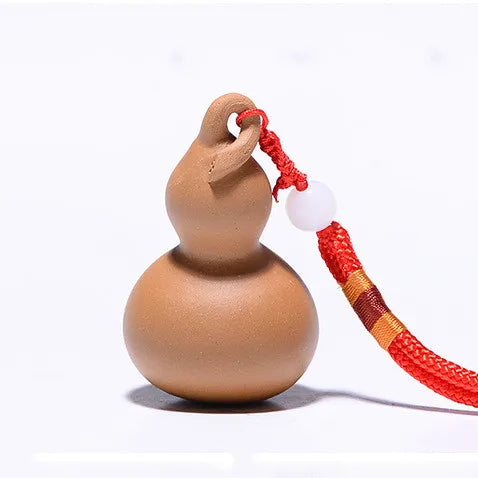 Traditional Yixing Purple Clay Tea Pet Desktop Gourd Model Auspicious Ornaments Handmade Sculpture Tea Figurine Art Decoration