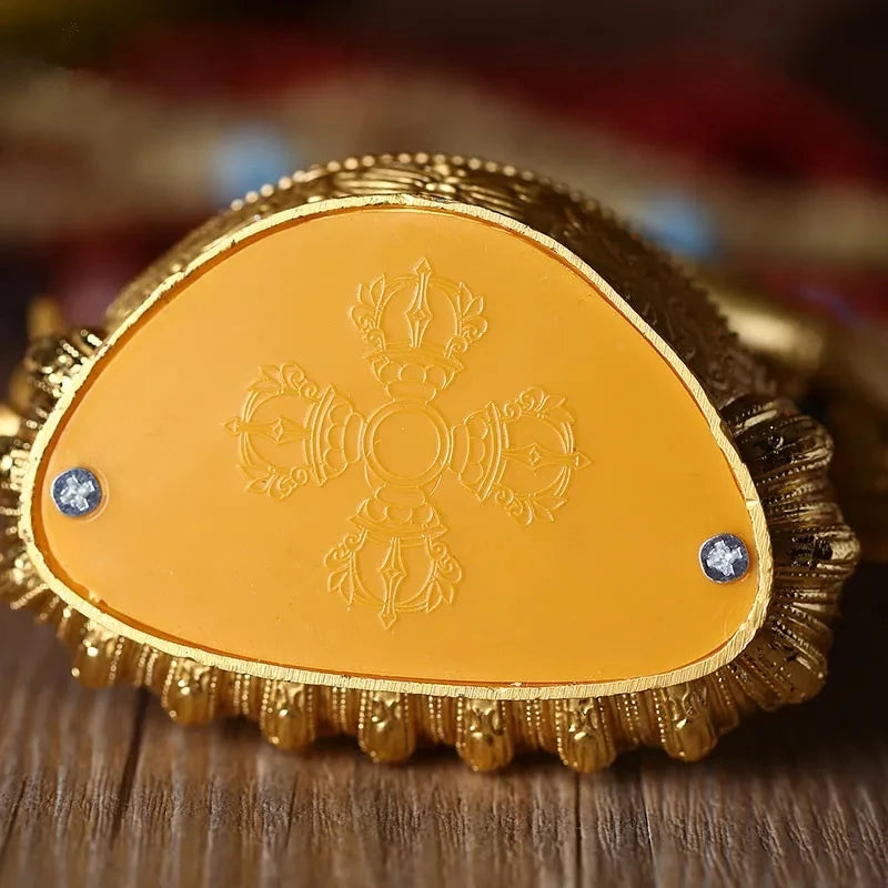Tranic Efficacious Bodhisattva Manjusri Gilding Gold Buddha Alloy Metal Buddhist Suppliers Home/ Office Decorate Statue Craft
