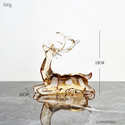 Transparent Acrylic Animal Statue Nordic Home Decoration Living Room TV Cabinet Creative Animal Sculpture Modern Craft Gift