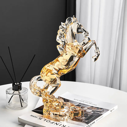 Transparent Acrylic Animal Statue Nordic Home Decoration Living Room TV Cabinet Creative Animal Sculpture Modern Craft Gift