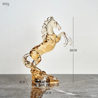 Transparent Acrylic Animal Statue Nordic Home Decoration Living Room TV Cabinet Creative Animal Sculpture Modern Craft Gift