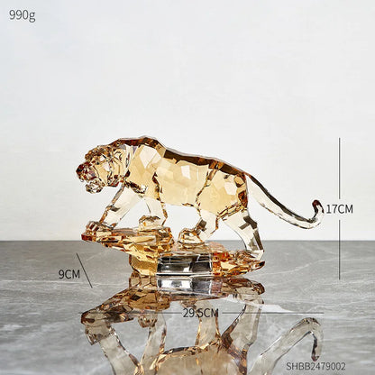 Transparent Acrylic Animal Statue Nordic Home Decoration Living Room TV Cabinet Creative Animal Sculpture Modern Craft Gift