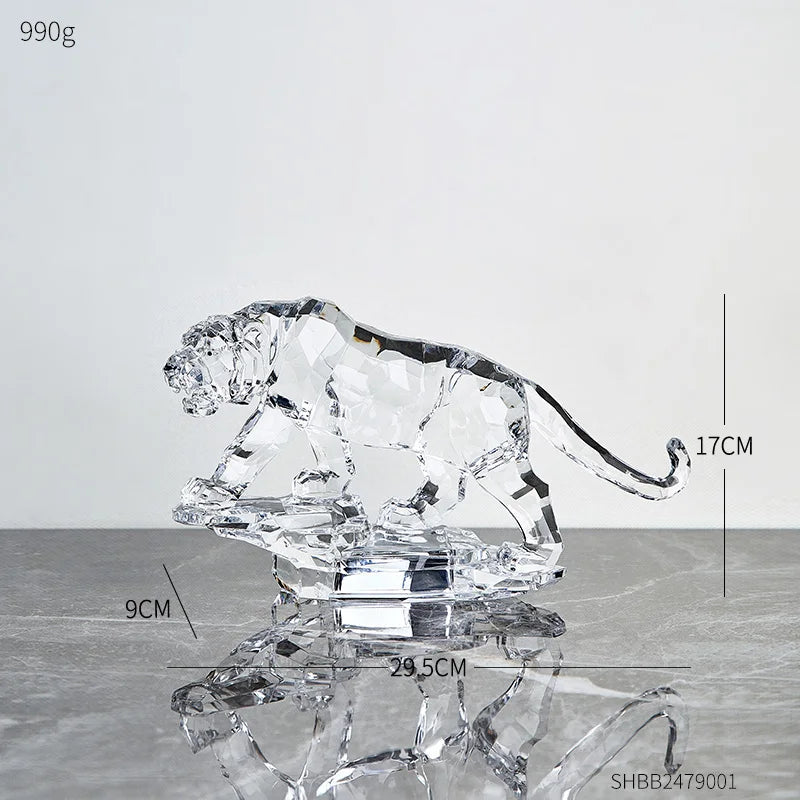 Transparent Acrylic Animal Statue Nordic Home Decoration Living Room TV Cabinet Creative Animal Sculpture Modern Craft Gift