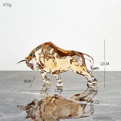 Transparent Acrylic Animal Statue Nordic Home Decoration Living Room TV Cabinet Creative Animal Sculpture Modern Craft Gift