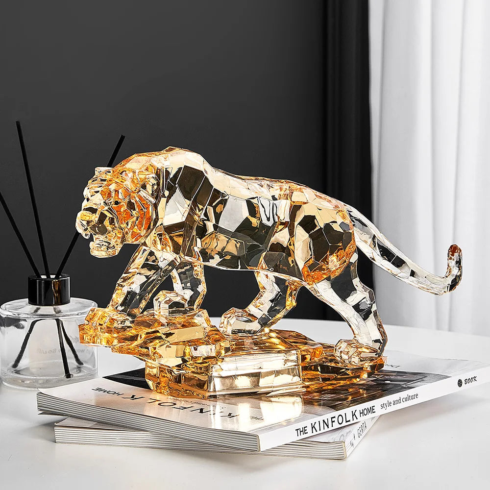 Transparent Acrylic Animal Statue Nordic Home Decoration Living Room TV Cabinet Creative Animal Sculpture Modern Craft Gift