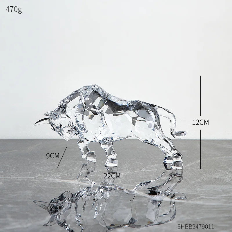 Transparent Acrylic Animal Statue Nordic Home Decoration Living Room TV Cabinet Creative Animal Sculpture Modern Craft Gift