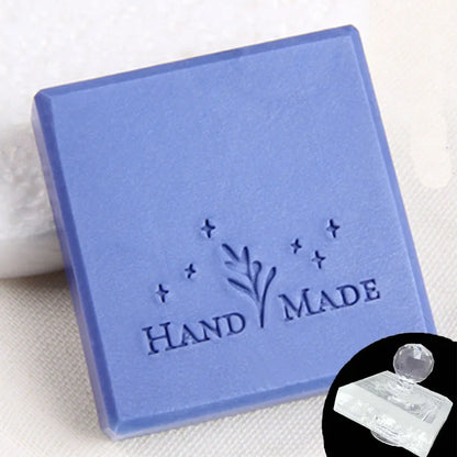 Transparent Acrylic Stamps for DIY Making, Handmade Letter Pattern, Soap Stamp, Natural Imprint, Chapters