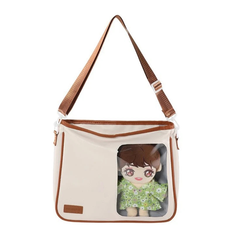 Transparent Crossbody Bag Spacious Shoulder Crossbody for Style Enthusiasts