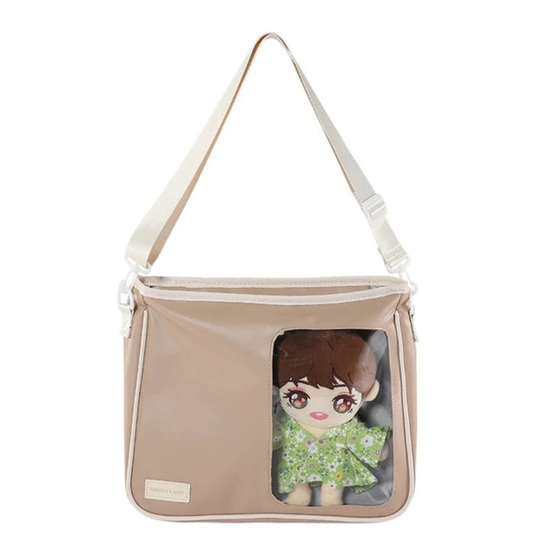 Transparent Crossbody Bag Spacious Shoulder Crossbody for Style Enthusiasts