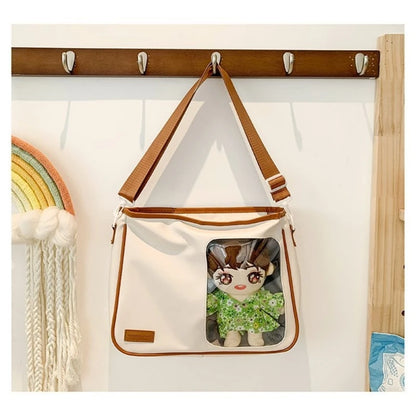 Transparent Crossbody Bag Spacious Shoulder Crossbody for Style Enthusiasts