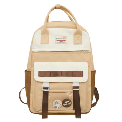 Transparent Female Kawaii Travel Waterproof BookBag Girl Nylon School Bag Lady Fashion Cute Laptop Women College Backpack Trendy