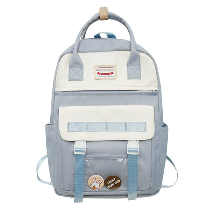 Transparent Female Kawaii Travel Waterproof BookBag Girl Nylon School Bag Lady Fashion Cute Laptop Women College Backpack Trendy