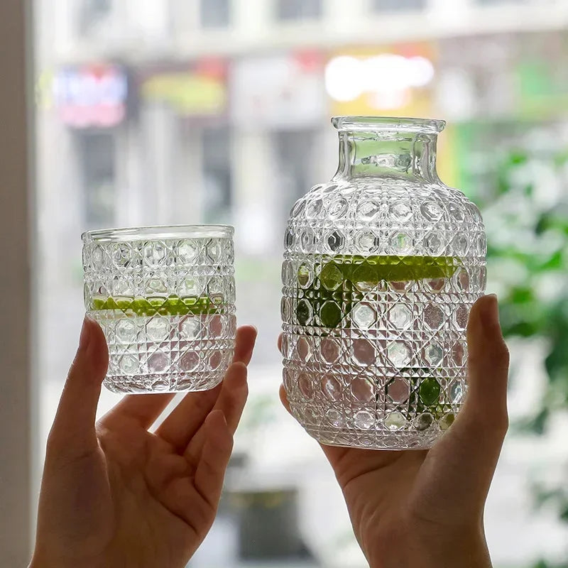 Transparent Glass Teapot Heat-Resistant Flower Tea Kettle Large Clear Glass Fruit Juice Container Milk Cold Kettle Coffee Pot