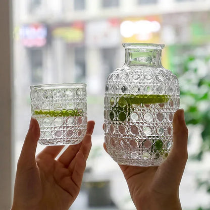 Transparent Glass Teapot Heat-Resistant Flower Tea Kettle Large Clear Glass Fruit Juice Container Milk Cold Kettle Coffee Pot