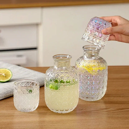 Transparent Glass Teapot Heat-Resistant Flower Tea Kettle Large Clear Glass Fruit Juice Container Milk Cold Kettle Coffee Pot