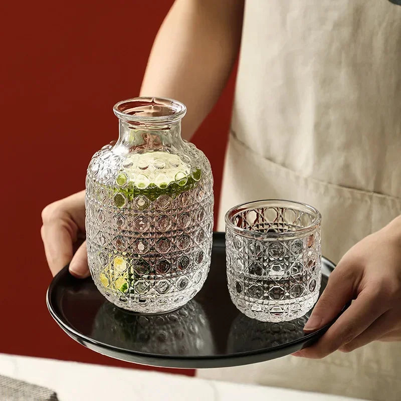 Transparent Glass Teapot Heat-Resistant Flower Tea Kettle Large Clear Glass Fruit Juice Container Milk Cold Kettle Coffee Pot