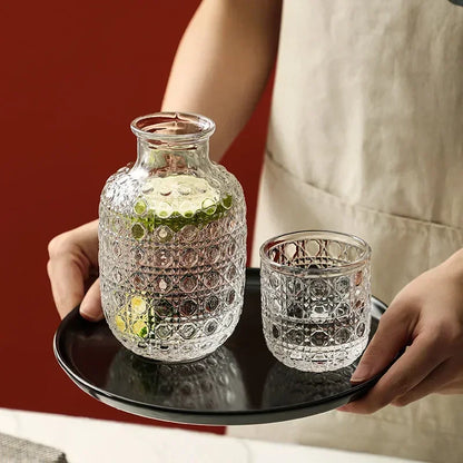 Transparent Glass Teapot Heat-Resistant Flower Tea Kettle Large Clear Glass Fruit Juice Container Milk Cold Kettle Coffee Pot