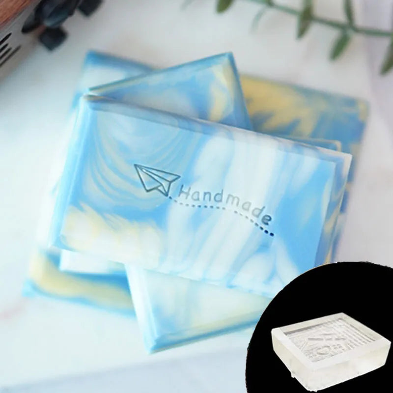 Transparent Handmade Soap Making Stamp, Natural Soap Chapter, DIY Acrylic Chapters, Customize Tools Accessories