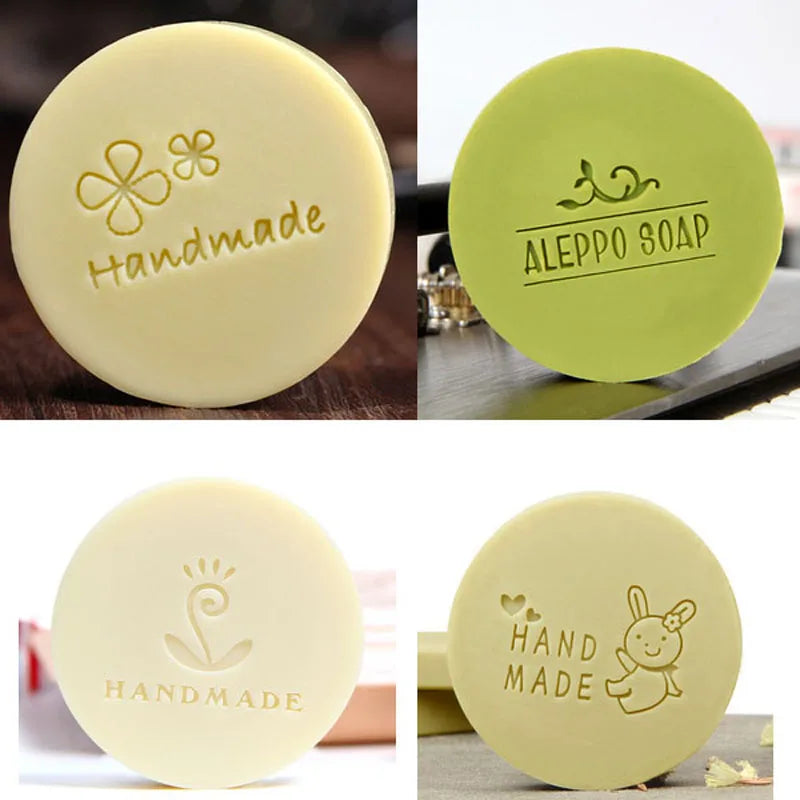 Transparent Soap Stamp for DIY Making, Handmade Pattern, Flower and Leaf, Home Cleaning, Natural Seal, Acrylic Seal