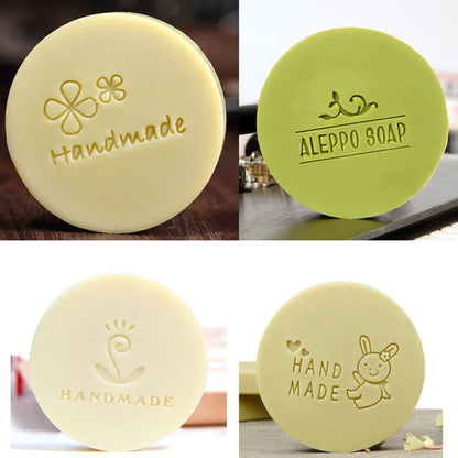 Transparent Soap Stamp for DIY Making, Handmade Pattern, Flower and Leaf, Home Cleaning, Natural Seal, Acrylic Seal