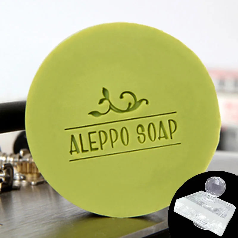 Transparent Soap Stamp for DIY Making, Handmade Pattern, Flower and Leaf, Home Cleaning, Natural Seal, Acrylic Seal