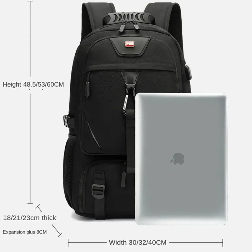 Trave Backpack 50L 80L Multifunction Hiking Laptop USB Charging For Men Bags Expandable Business Backpacks With Shoes Pocket Bag