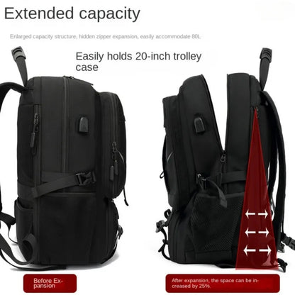 Trave Backpack 50L 80L Multifunction Hiking Laptop USB Charging For Men Bags Expandable Business Backpacks With Shoes Pocket Bag